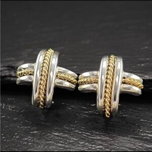 Tiffany & Co Silver and Gold Earrings